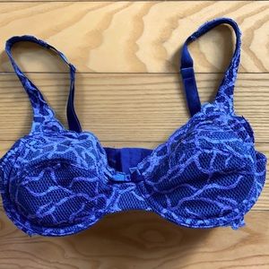 Denim Blue Lacy Leonisa Stretch Bra